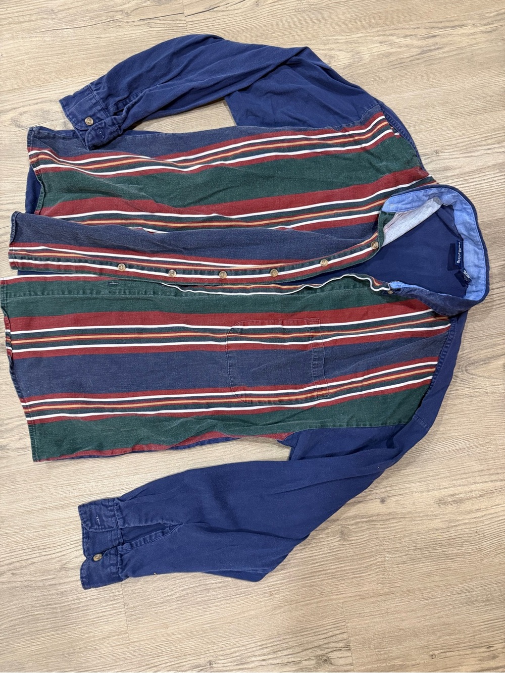 Vintage Striped Button-Up Shirt